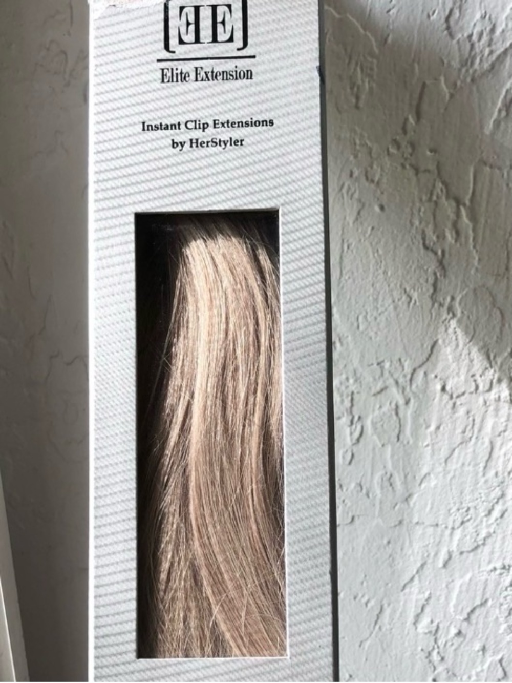 NEW HERSTYLER ELITE BLONDE 100% REAL HUMAN HAIR 18" CLIP IN LONG EXTENSIONS